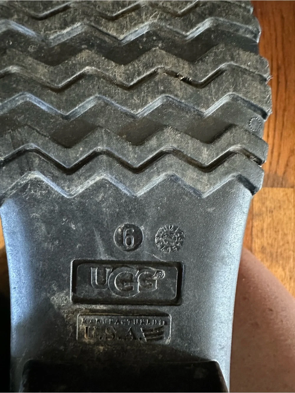 UGG Shaye Rain Boots Women’s 6 Pine Green Tall Waterproof Rubber Made USA